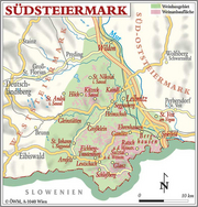 Sdsteierische Weinstrae, Plan, Karte, Weinbaugebiete, Wein, Sdsteiermark